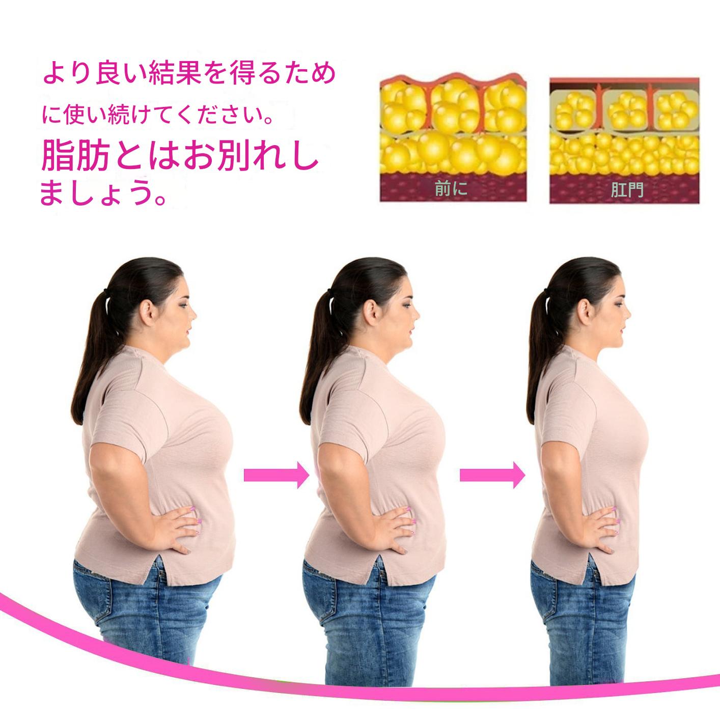 スリムボディ、引き締め、健康的な女性のためのボディシェイプ緑茶