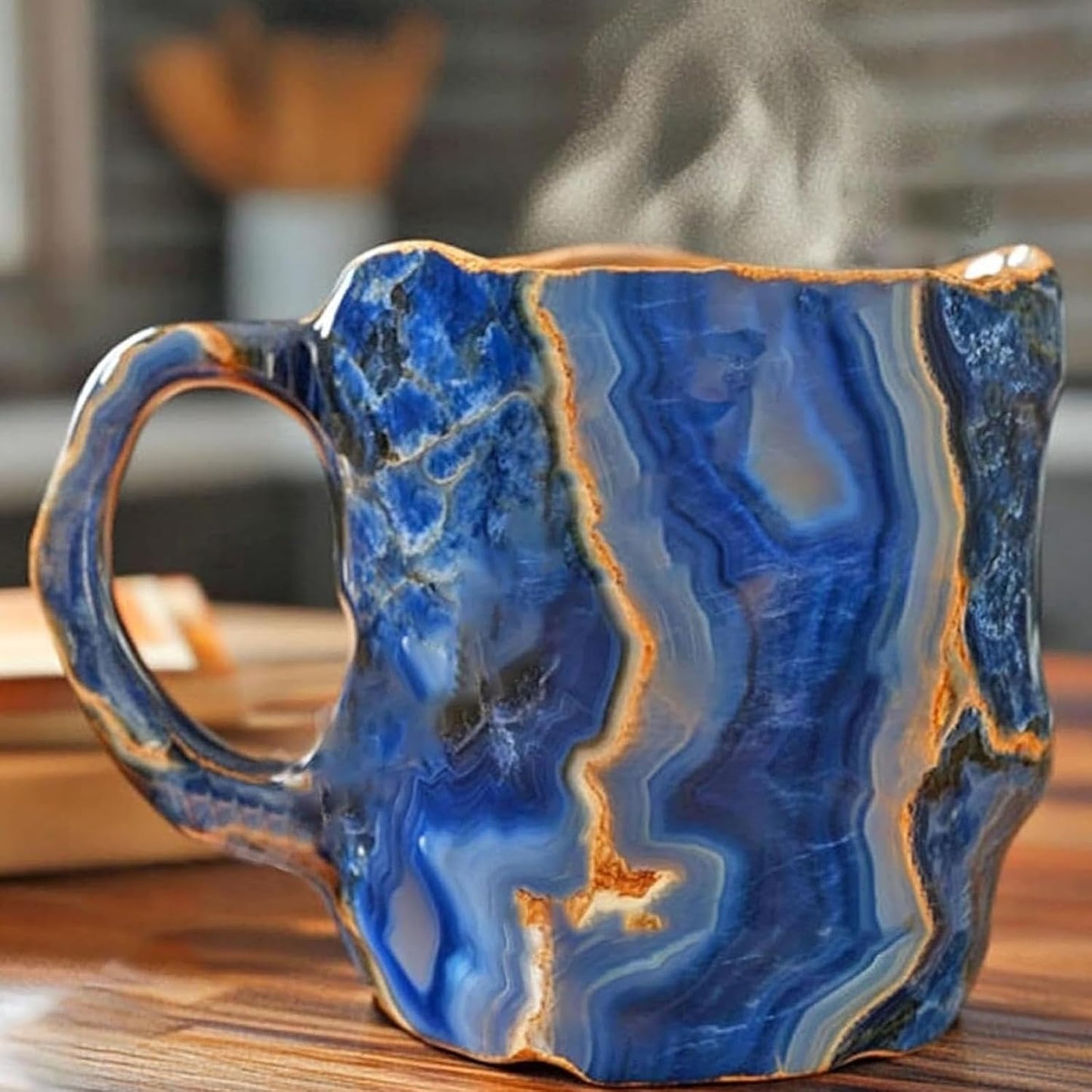 2025年クリスマス新作 — 多色アゲート鉱物クリスタルコーヒーマグ — 限定割引！✨