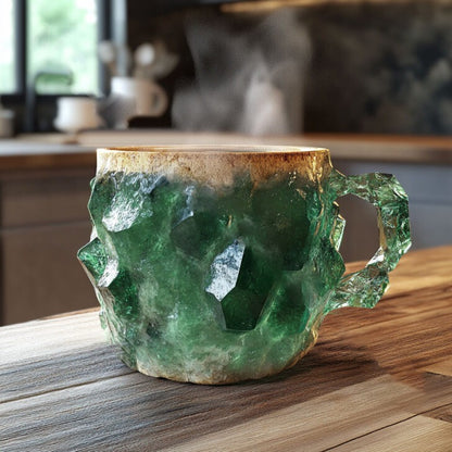 2025年クリスマス新作 — 多色アゲート鉱物クリスタルコーヒーマグ — 限定割引！✨