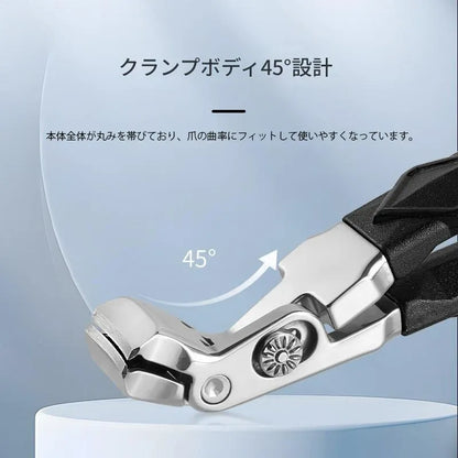 鋭い湾曲刃と長いハンドルを備えた爪切り