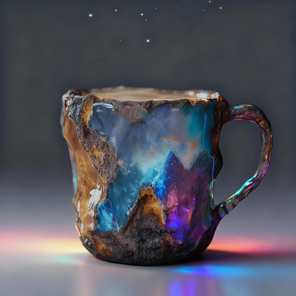 2025年クリスマス新作 — 多色アゲート鉱物クリスタルコーヒーマグ — 限定割引！✨