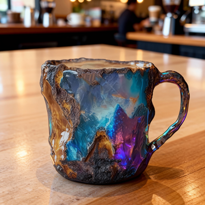 2025年クリスマス新作 — 多色アゲート鉱物クリスタルコーヒーマグ — 限定割引！✨